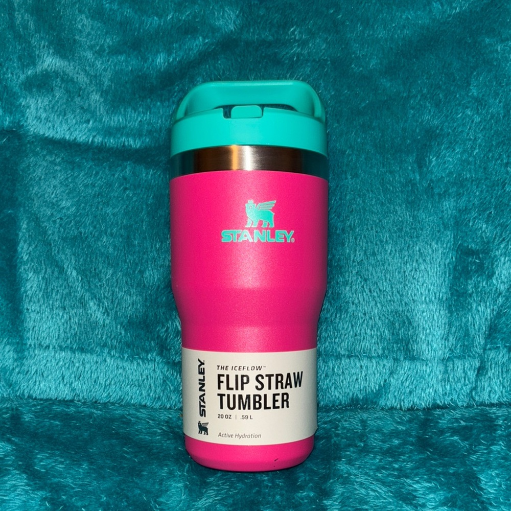 Stanley Pink and Teal Flip Straw Tumbler
